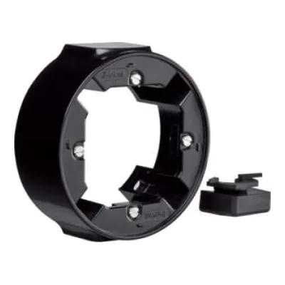 Berker Aufputz-Rahmen 1-fach 100101 | Serie 1930 | Duroplast glänzend | mit Kabeleinführung | schwarz