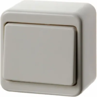Berker Wippschalter Aufputz 300640 | Wechselschalter | Steckklemmen | IP20 | 10AX 250V | Kunststoff glänzend | weiß