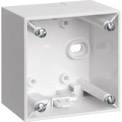 Berker Aufputzgehäuse 1-fach | Integro Flow/Pure | Kunststoff | 59,5x59,5x41mm | IP20 | polarweiß glänzend