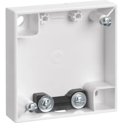 Berker Aufputzgehäuse 1-fach | Integro Flow/Pure | flach | Kunststoff | IP20 | polarweiß glänzend