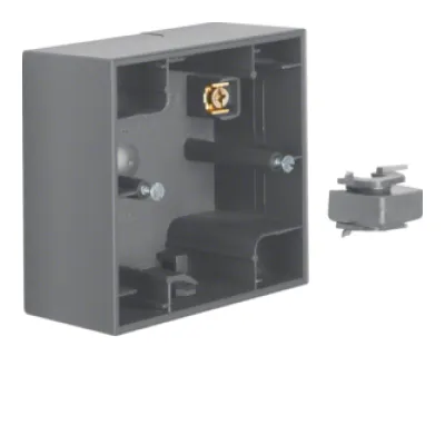 Berker Aufputz-Gehäuse 1-fach K.1 10417006 | Unterputzrahmen | IP20 | Kunststoff matt | halogenfrei | anthrazit