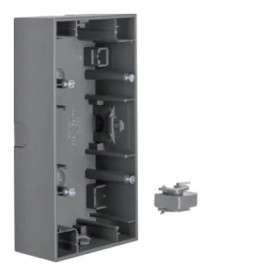 Berker Aufputz-Gehäuse 2-fach K.1 10527006 | IP20 | Thermoplast | waagerecht | Kanaleinführung | anthrazit matt