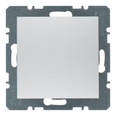Berker Blindabdeckung B.7 Aluminium matt | Unterputz IP20 | Klemmbefestigung | Kunststoff Duroplast