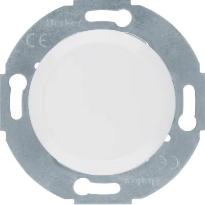 Berker Blindverschluss mit Zentralstück 67100920 | Serie 1930/Glas | Unterputz | Krallenbefestigung | polarweiß glänzend