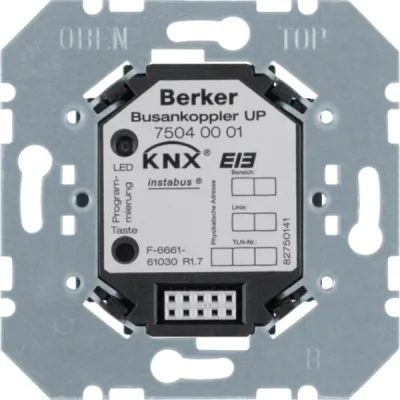 Berker Busankoppler KNX UP 75040001 | Unterputz | Schraubbefestigung | 1-fach | Schnittstelle Anwendermodul-Bus | EIB