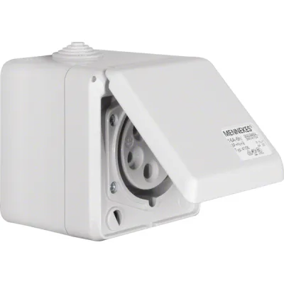 Berker CEE-Steckdose 5-polig Ap 16A m.Klappdeckel 558001