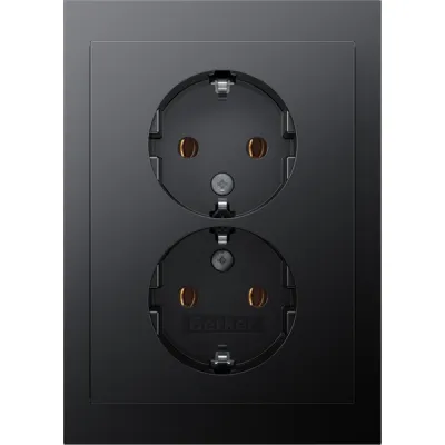 Berker Doppelsteckdose SCHUKO K.1 anth matt lack. 47747006