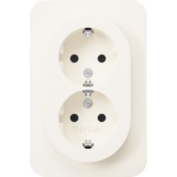 Berker Doppelsteckdose SCHUKO R.1 polarweiß glänz. 47592089