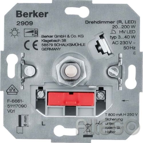 Bild: Berker Drehdimmer (R, LED) Lichtsteuerung 2909