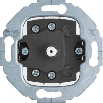 Berker Drehschalter Wechselschalter 1930/Glas/R.classic 387603 | Unterputz | IP20 | Schraubklemme | Halogenfrei | Weiß