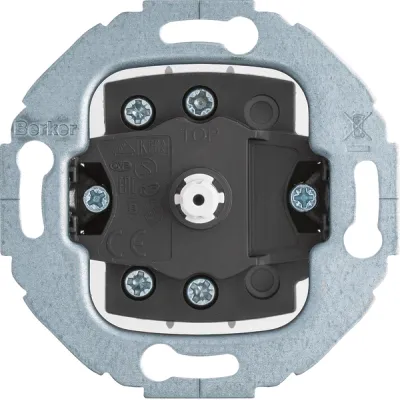 Berker Drehtaster Wechsler 384603 Serie 1930/Glas/R.classic | Unterputz | 1-polig | IP20 | Schraubklemme | Schwarz