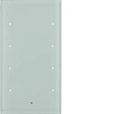 Berker Glas-Sensor 4fach Komfort 75144830 | KNX Tastsensor | 8-fach | Busankoppler | Temperaturfühler | Glas polarweiß