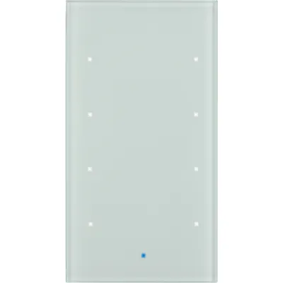 Berker Glas-Sensor 4fach Komfort 75144830 | KNX Tastsensor | 8-fach | Busankoppler | Temperaturfühler | Glas polarweiß