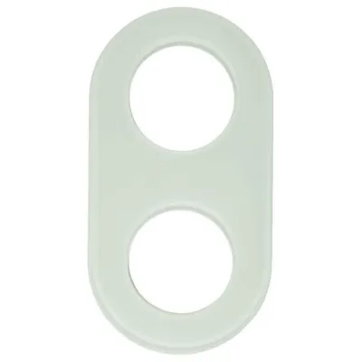 Berker Glasrahmen 2-fach 110209 | Abdeckrahmen Unterputz | Glas polarweiß glänzend | Serie Glas | 151x80 mm | RAL 9010