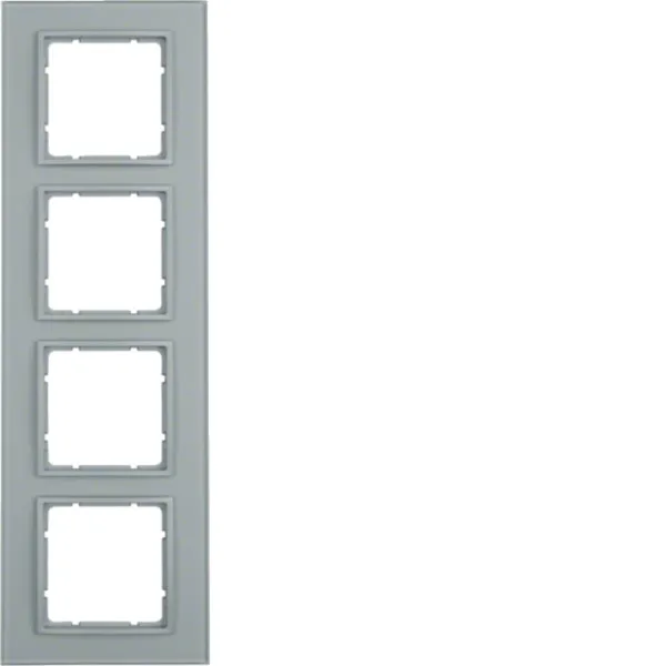 Berker Glasrahmen B.7 Glas alu 4f ach 10146414