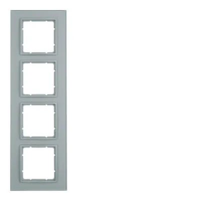 Berker Glasrahmen B.7 Glas alu 4f ach 10146414