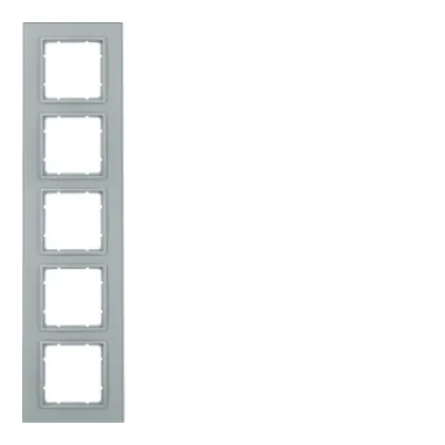 Berker Glasrahmen B.7 Glas alu 5f ach 10156414
