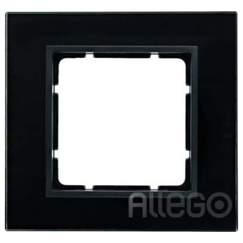 Bild: Berker Glasrahmen B.7 Glas schwar z 1fach 10116616