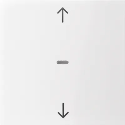 Berker Abdeckung Tastsensor-Modul 1-fach 80961289 | Pfeil-Symbol | Jalousie | Kunststoff | polarweiß glänzend | IP20