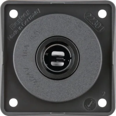 Berker Kfz-Steckdose 945172505 | 12–24V | 16A | Einbau | Flachstecker | anthrazit matt | Integro Modul-Einsatz