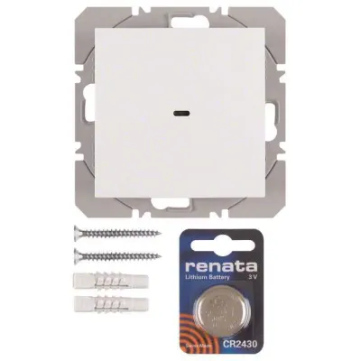 Berker KNX-Funk Wandsender 1fach 85655289 | quicklink S.1/B.3/B.7 | 2 Kanäle | flach | glänzend | polarweiß