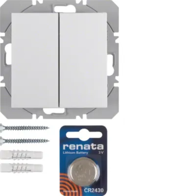 Berker KNX-Funk Wandsender 2fach 85656289 | quicklink S.1/B.3/B.7 | 4-Kanal | Unterputz | polarweiß glanz | Kunststoff