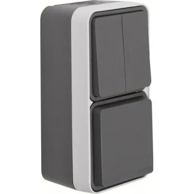 BERKER Kombination 47903525 Serienschalter/Steckdose SCHUKO