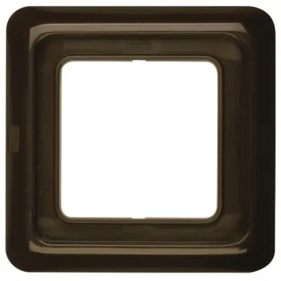 Berker Rahmen 1-fach 132801 | Abdeckrahmen mit Dichtung IP44 | Unterputz | Kunststoff Thermoplast | braun glänzend