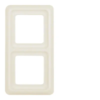 Berker Rahmen 2-fach 1329 | Abdeckrahmen UP IP44 | mit Dichtung | Kunststoff Thermoplast | glänzend | cremeweiß