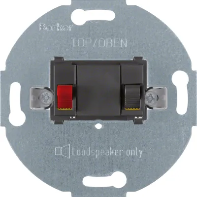 Berker Lautsprecher-Anschlussdose 457205 | Modul-Einsatz | Unterputz | Steckklemmen | max. 10 mm² | anthrazit matt