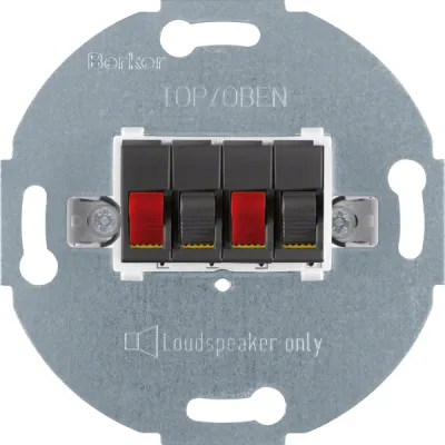 Berker Stereo-Lautsprecher-Anschlussdose 457305 | Unterputz | 2-fach | Steckklemmen & Schraubklemmen | anthrazit matt