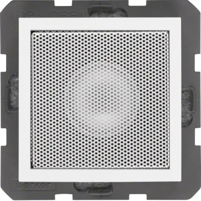 Berker Lautsprecher 28828989 | Unterputz Decken-/Wandlautsprecher S.1/B.3/B.7 | 8W | 4 Ohm | Glas polarweiß glänzend