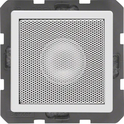 Berker Lautsprecher 28826089 Q.1/Q.3 | Decken-/Wandlautsprecher | 8W 8 Ohm | Unterputz | polarweiß samt