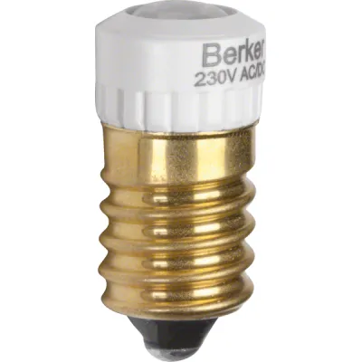 Berker LED-Lampe E14 1679 | Zubehör für Schalter & Taster | 230V | LED | weiß | langlebig | für Lichtsignal