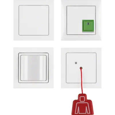 Berker Notruf-Set Q.3 52006099 | barrierefreies WC | 24V DC | Unterputz | IP20 | RAL9010 polarweiß
