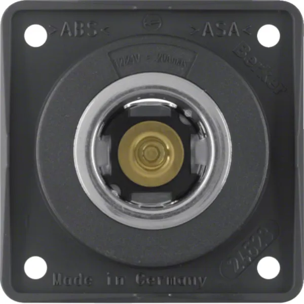 Berker Power-Steckdose 12V Integro 845712505 | Einbau | Flachstecker | Anthrazit matt | 12-24V | 20A