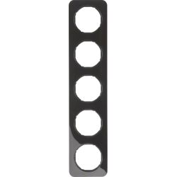 BERKER Rahmen 10152145 5-fach R.1 schwarz gl.