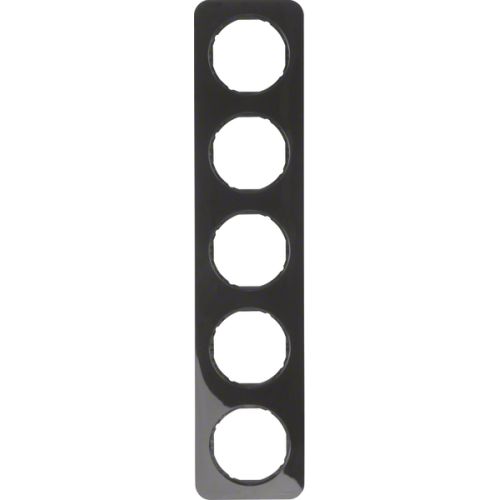 Bild: BERKER Rahmen 10152145 5-fach R.1 schwarz gl.
