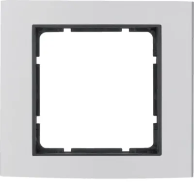 Berker Abdeckrahmen 1-fach B.3 10113004 | Aluminium eloxiert | matt | für UP-Montage | anthrazit | 90,7x81,1 mm
