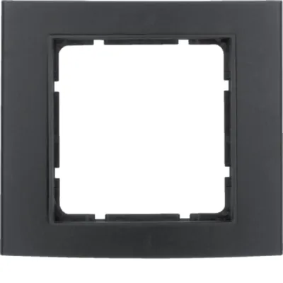 Berker Abdeckrahmen B.3 1-fach 10113005 | Aluminium eloxiert matt | anthrazit/schwarz | Unterputz | IP20
