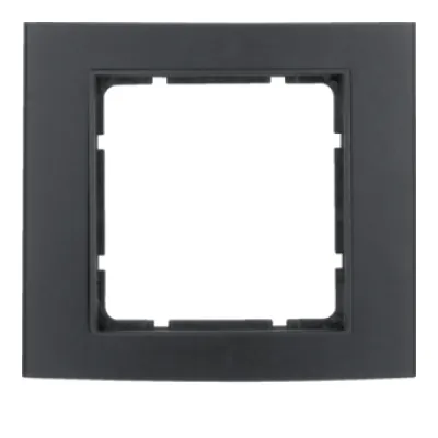 Berker Abdeckrahmen B.3 1-fach 10113005 | Aluminium eloxiert matt | anthrazit/schwarz | Unterputz | IP20