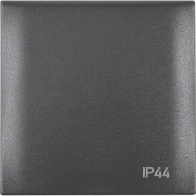 Berker Rahmen 1-fach 918282595 | Steckdosenabdeckung IP44 | Klappdeckel anthrazit matt | Integro Flow | Thermoplast