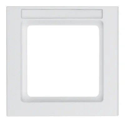 Berker Rahmen 1-fach Q.3 10516099 | Schalterrahmen mit Beschriftungsfeld | UP | Kunststoff | polarweiß matt