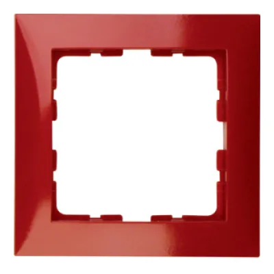 Berker Rahmen 1-fach S.1 10118962 | Abdeckrahmen Unterputz | Kunststoff Duroplast | glänzend | rot RAL 3003
