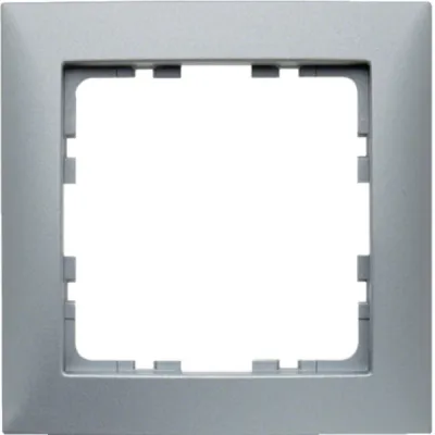 Berker Rahmen 1fach S.1 10119939 | Unterputz | Aluminium matt | Kunststoff | IP20 | 80,5x80,5 mm | RAL 9006