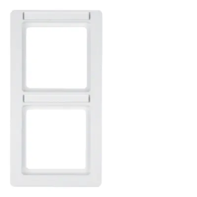 Berker Rahmen 2-fach vertikal 10126019 | Abdeckrahmen mit Beschriftungsfeld Q.1 | Kunststoff Duroplast | polarweiß matt