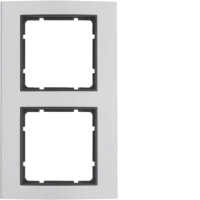 Berker Rahmen 2-fach B.3 10123004 | Abdeckrahmen Aluminium eloxiert matt anthrazit | Unterputz IP20