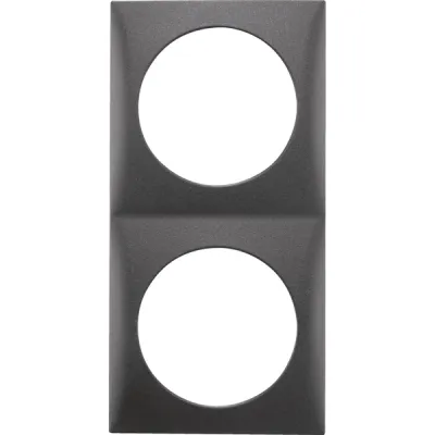 Berker Rahmen 2-fach 918262515 | Integro Flow | Unterputz | waagerecht & senkrecht | Thermoplast matt | anthrazit