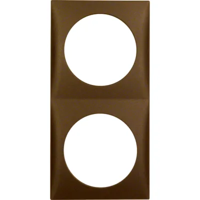 Berker Rahmen 2fach Integro Flow 918262511 | Einbaurahmen Modul-Einsatz | IP20 | Thermoplast | braun matt