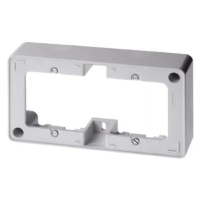 Berker Aufputz-Rahmen 2fach 10300069 | Duroplast Kunststoff | polarweiß glänzend | Leitungs- & Kanaleinführung | IP20